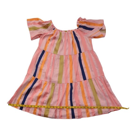 Trina Turk Off shoulder designer dress NWT Size 6 Orange Pink Color - Picture 5 of 12